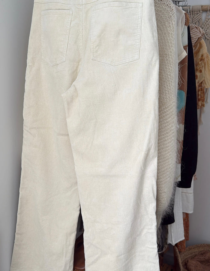 AMONG THE BRAVE // Resolute Wide Legged Jeans // Cream Cord // Size 8