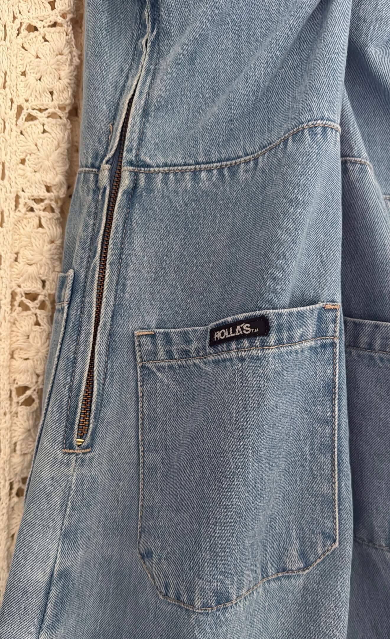 ROLLA'S // Sailor Jumpsuit // Pale Blue Denim // Small (best fit tall size 8)