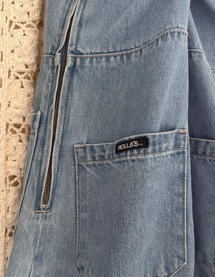 ROLLA'S // Sailor Jumpsuit // Pale Blue Denim // Small (best fit tall size 8)