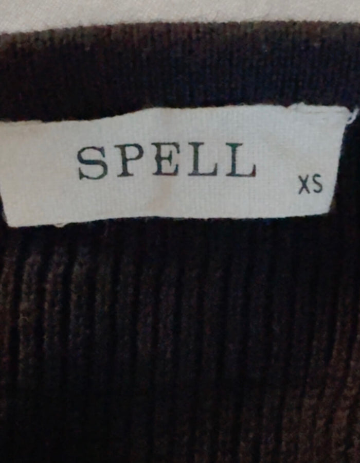 SPELL & THE GYPSY COLLECTIVE // Sunray Knit Maxi Halter Dress // Black // XS