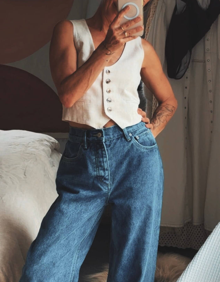 BAYSE // Perry Denim Jeans // Denver Blue // Size 7 - best fit NZ Size 10