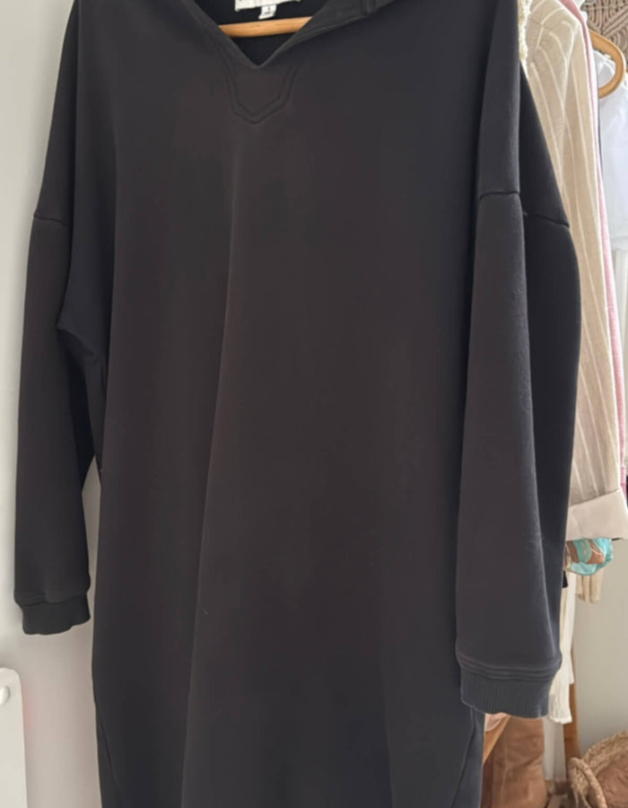 STAPLE + CLOTH // Sweatshirt Dress // Black // Small