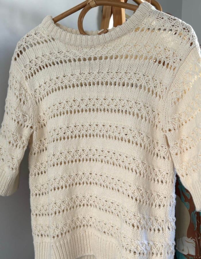 ARKET // Open-Knit Top // Off White // Small