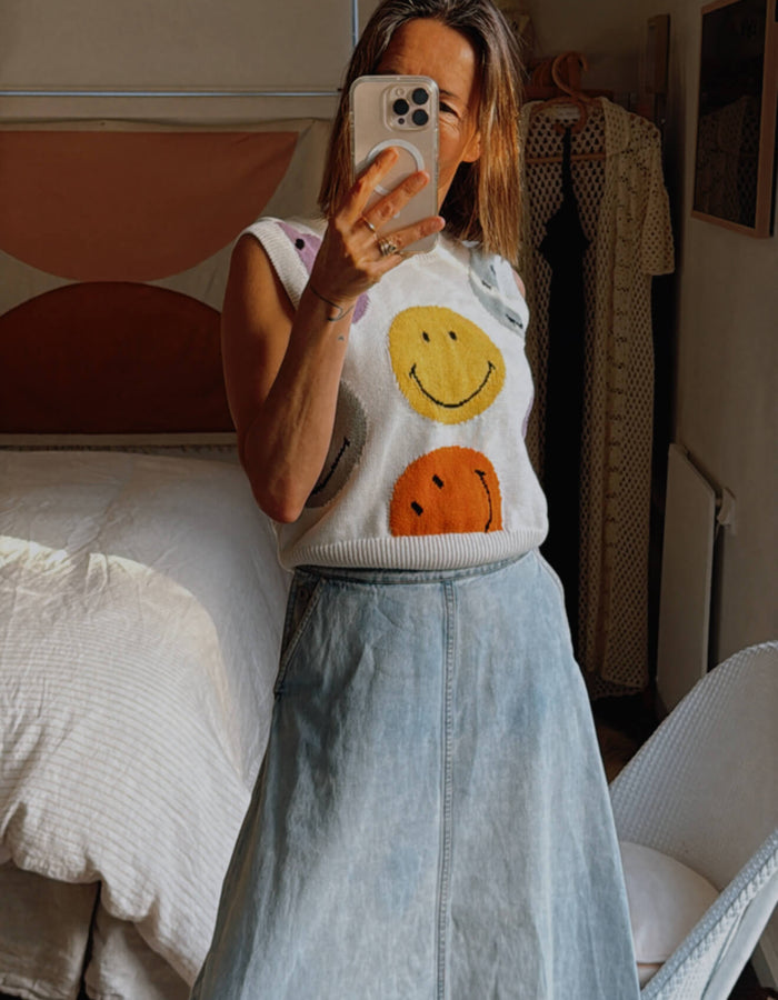H&M X SMILEY VEST // MEDIUM
