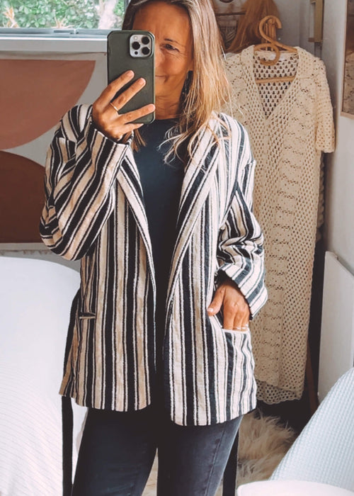 Zara Woman Striped Blazer // Large