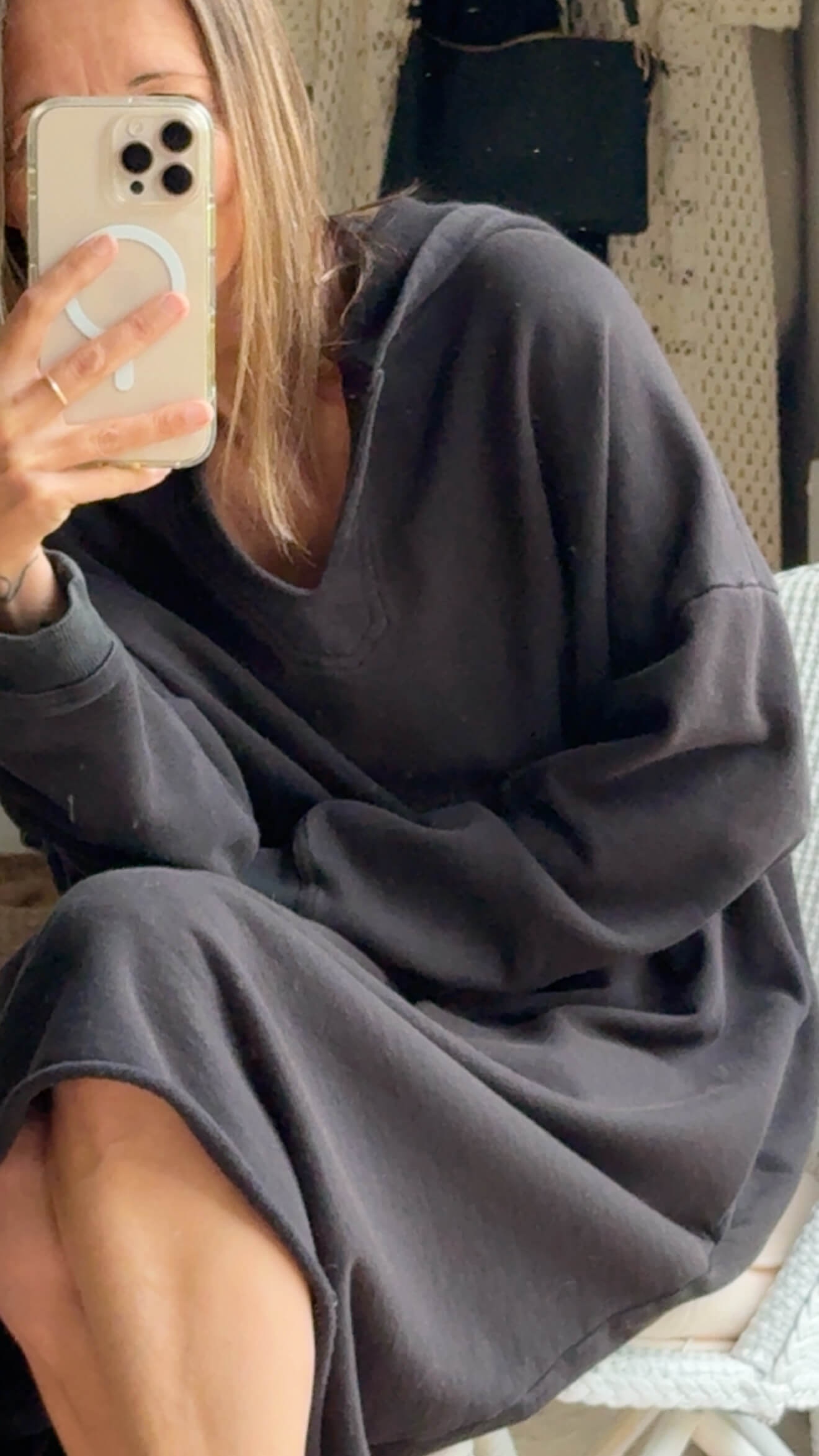 STAPLE + CLOTH // Sweatshirt Dress // Black // Small