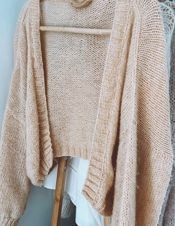 The Cropped Cardi // Peachy Camel // Free Size