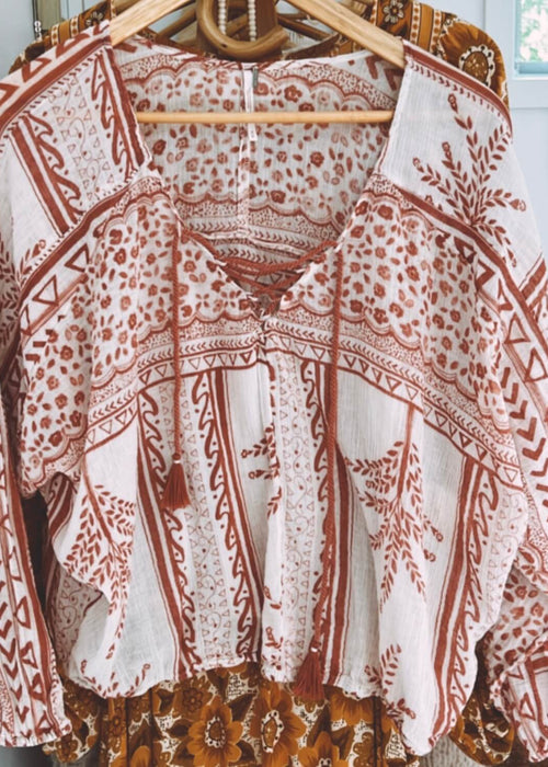 Free People Boho Blouse // Medium