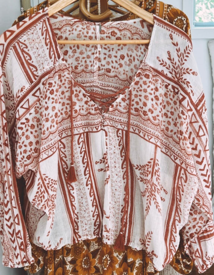 Free People Boho Blouse // Medium