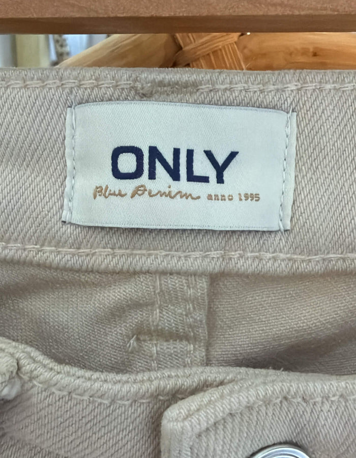 ONLY // ONLJUICY Wide Leg Jeans // Ecru // US 27/NZ 8
