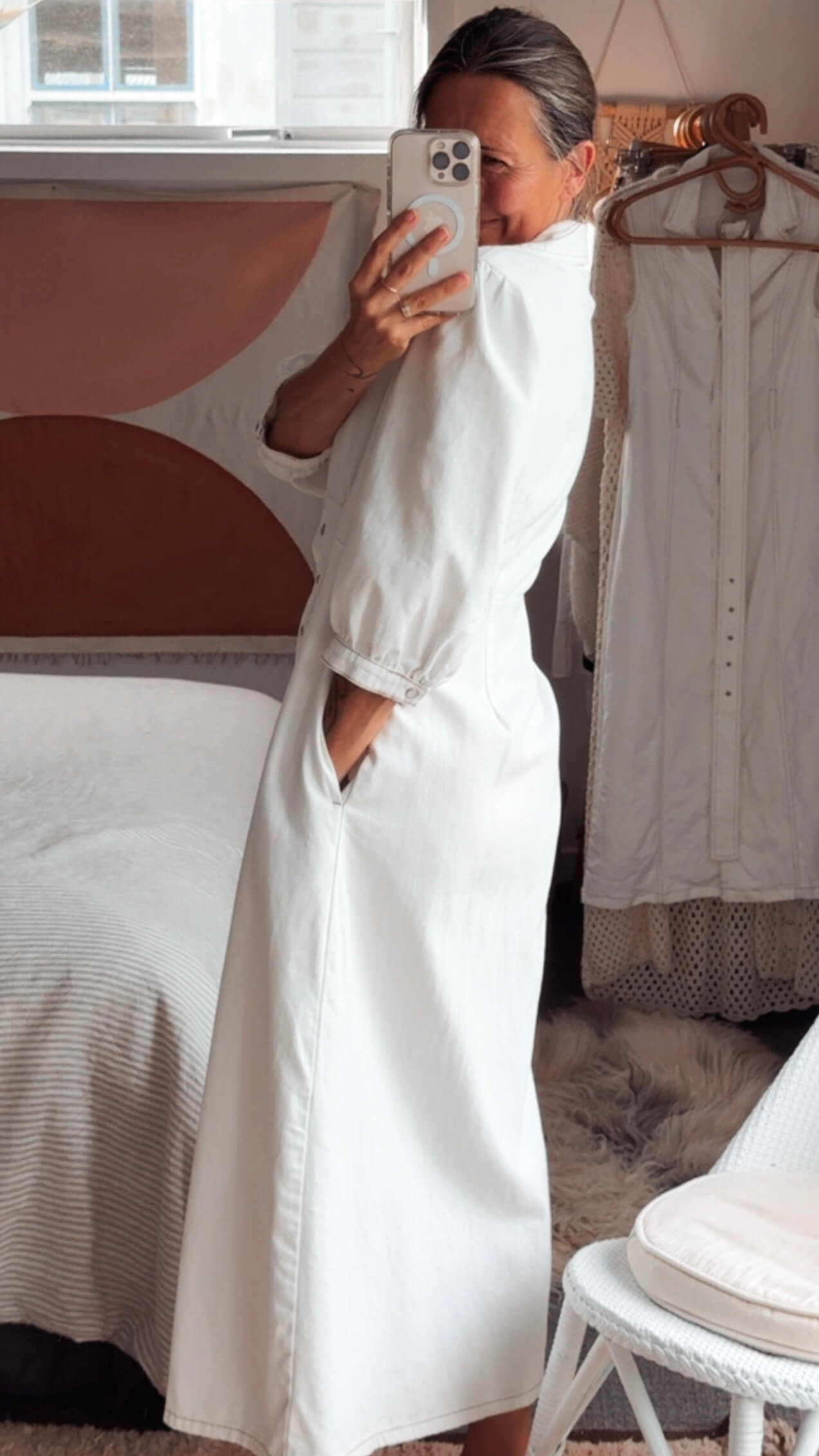 DENIM // Maxi Dress // Ecru // Small