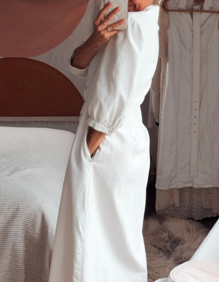 DENIM // Maxi Dress // Ecru // Small