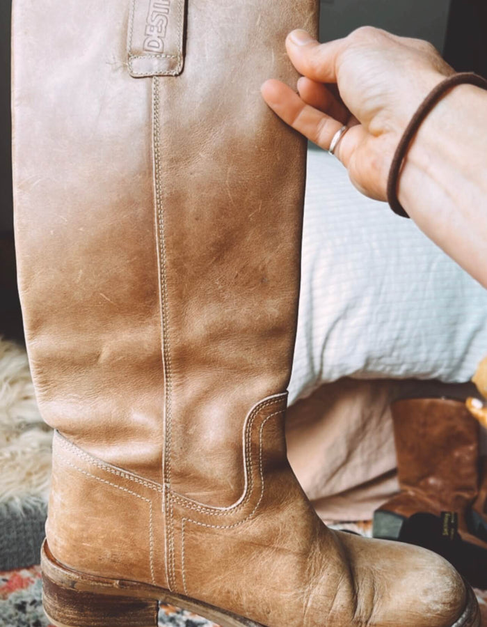 Tan Leather Boot by DESTROY // EUR 38