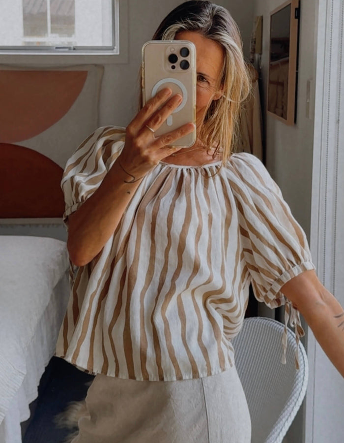 PETAL + PUP // Maggie Tie-Back Blouse // Medium