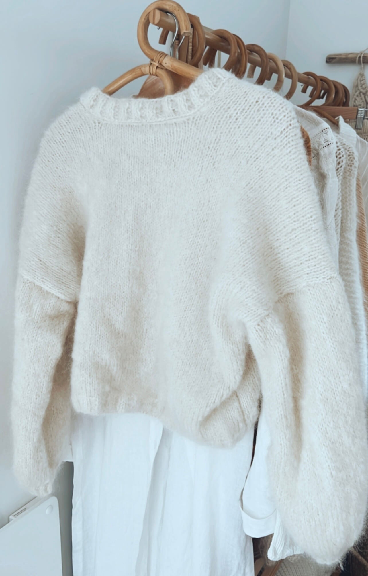 The Cropped Cardi // Cream Mohair // Free Size