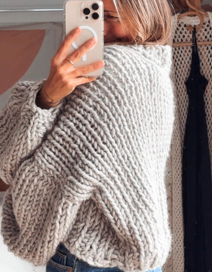 WORN + WILDER // The Basic Cardi // Silver Grey