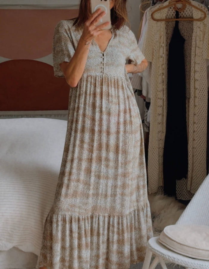 THE HIDDEN WAY // Animal Print Maxi Dress // Size 8