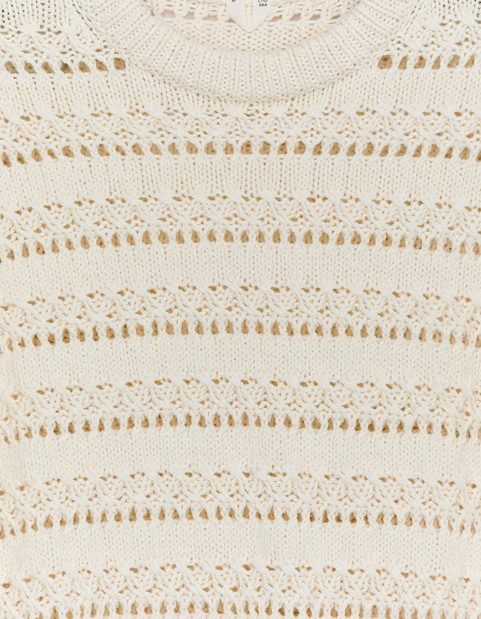 ARKET // Open-Knit Top // Off White // Small