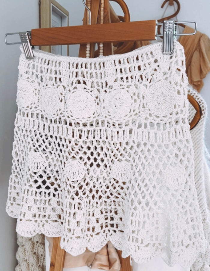 Crochet Mini Skirt // Small