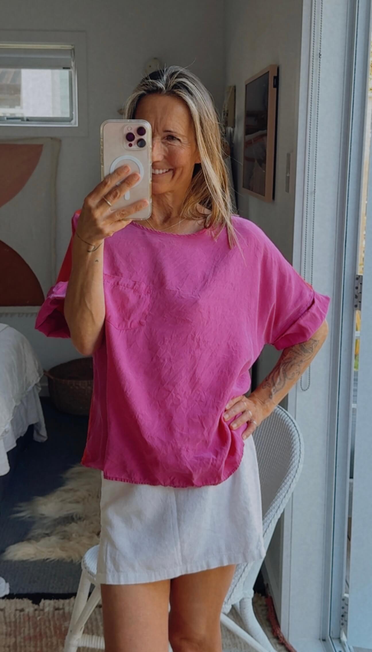 CAROLINE SILLS // Silk Blouse // Size 12