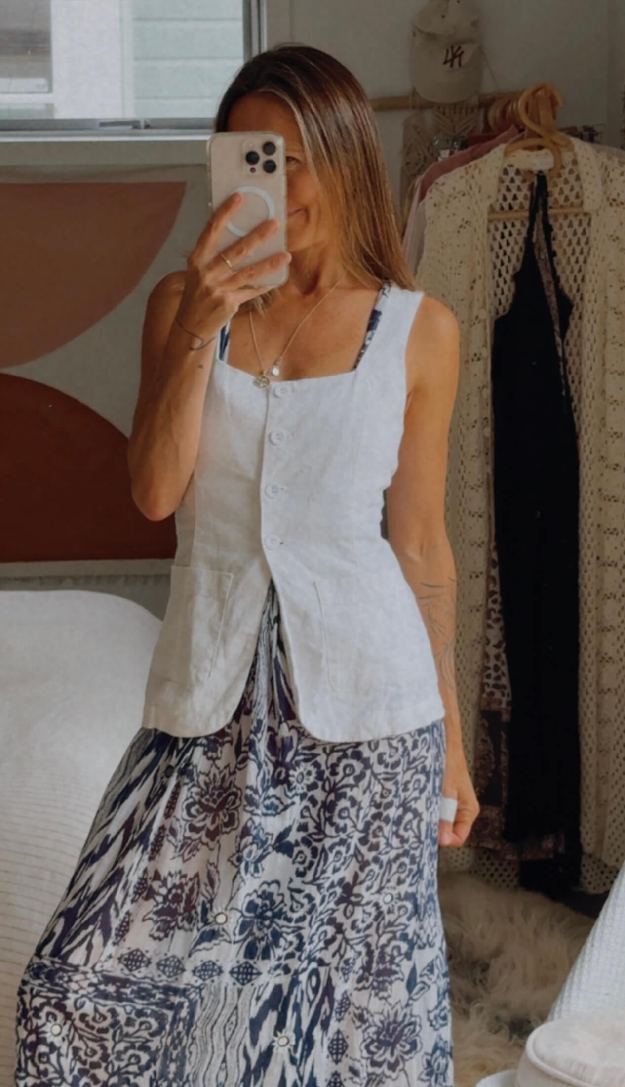 GLASSONS // Linen Vest // Size 8