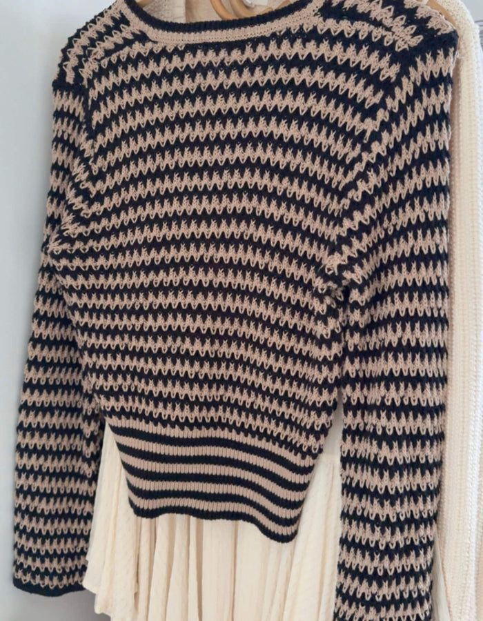 MAX // Organic Cotton Crochet Sweater // Small