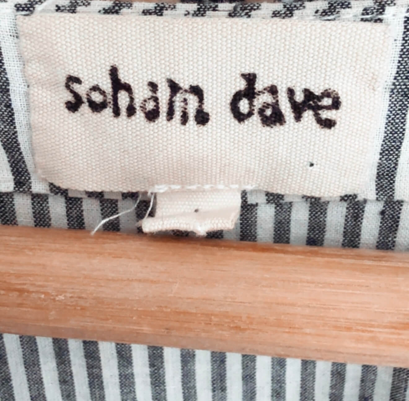 SOHAM DAVE // Grey Pinstripe Dress // S/M