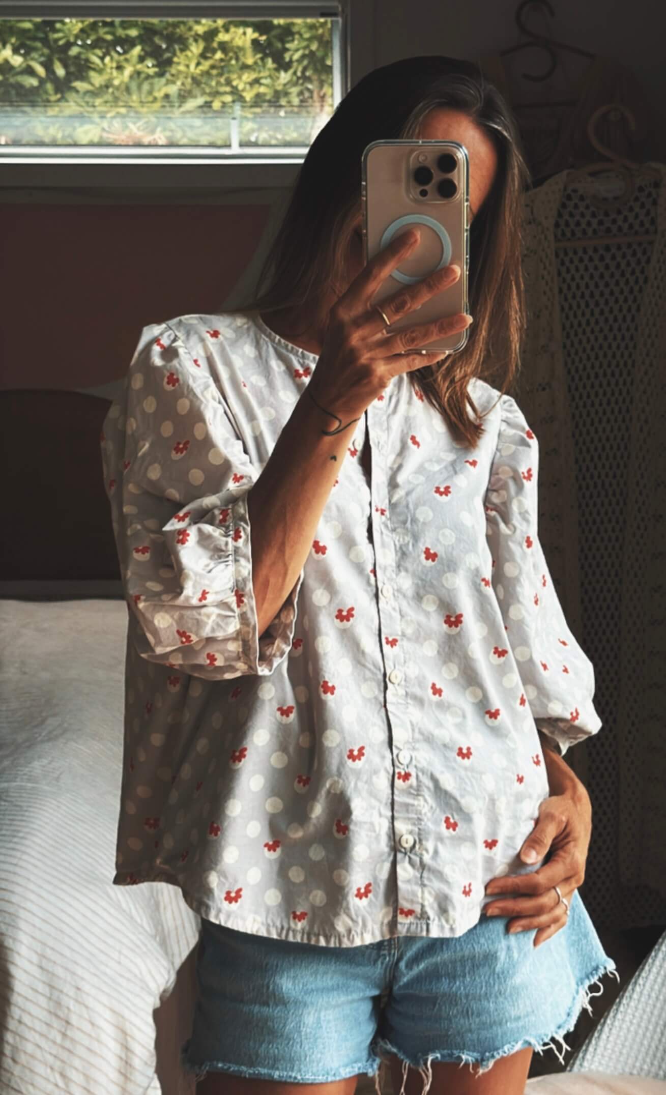 FLORAL Puff Sleeve Blouse // S/M