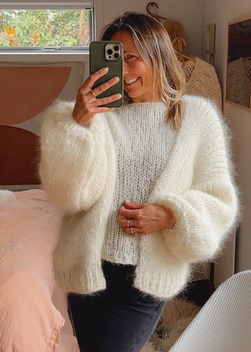 'Be Wilder' Mohair Cardi // Cream