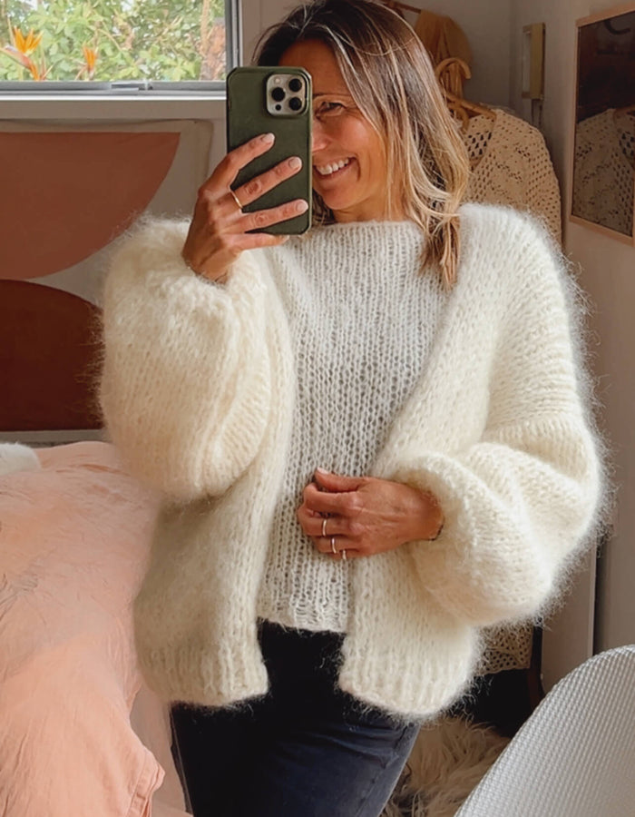 'Be Wilder' Mohair Cardi // Cream