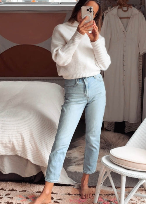 NOBODY DENIM // Frankie Ankle Stretch Petit Soulmate Jeans // Faded Blue // EUR 24