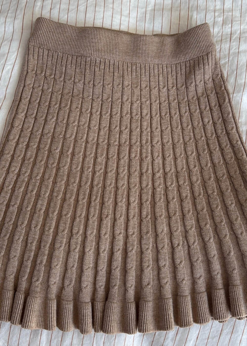 MIRROU Cable Knit Skirt // Small