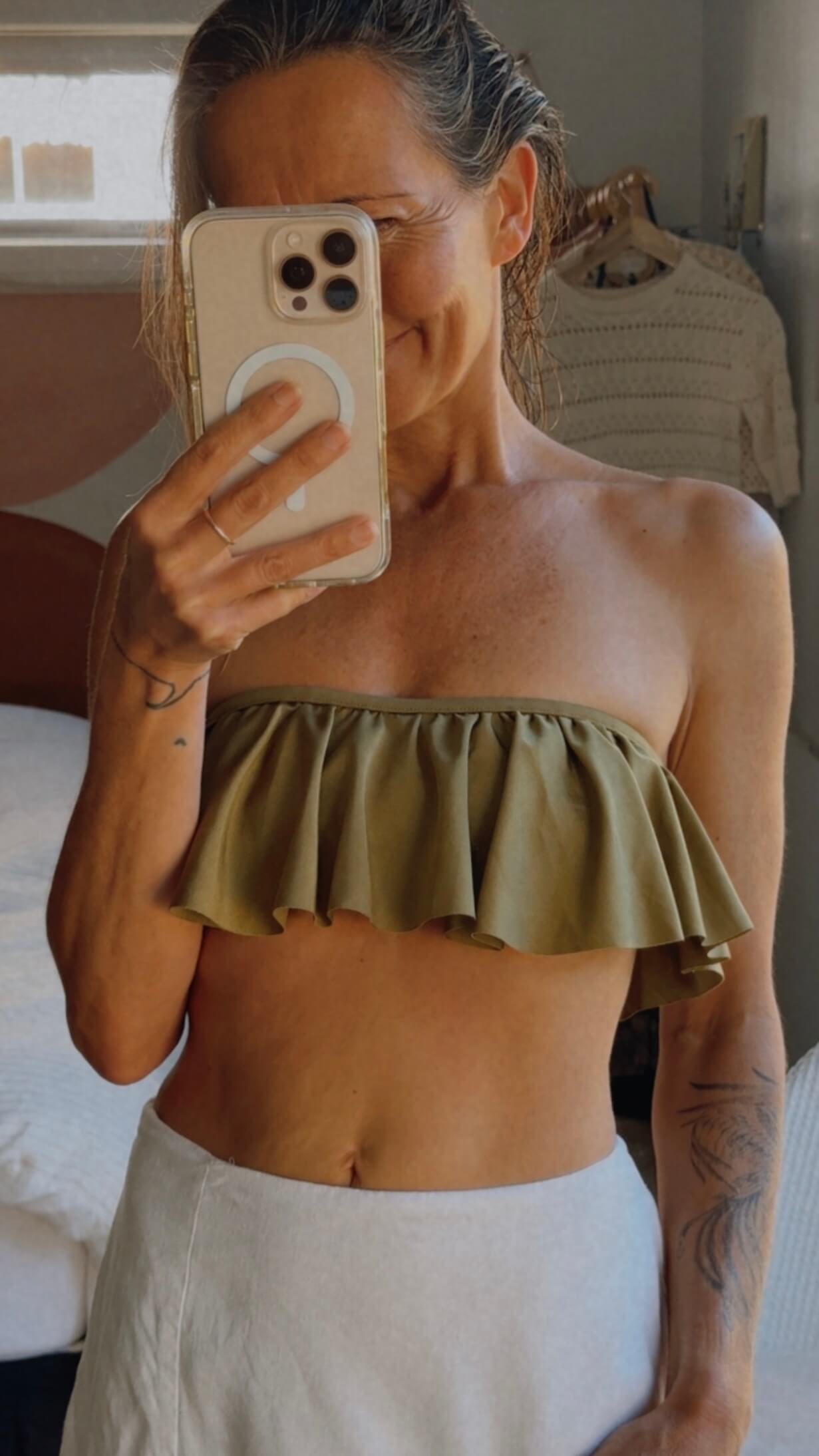 LOVE STORIES | SWIMCLUB  // Lotus Bikini Top // Moss // Size 1