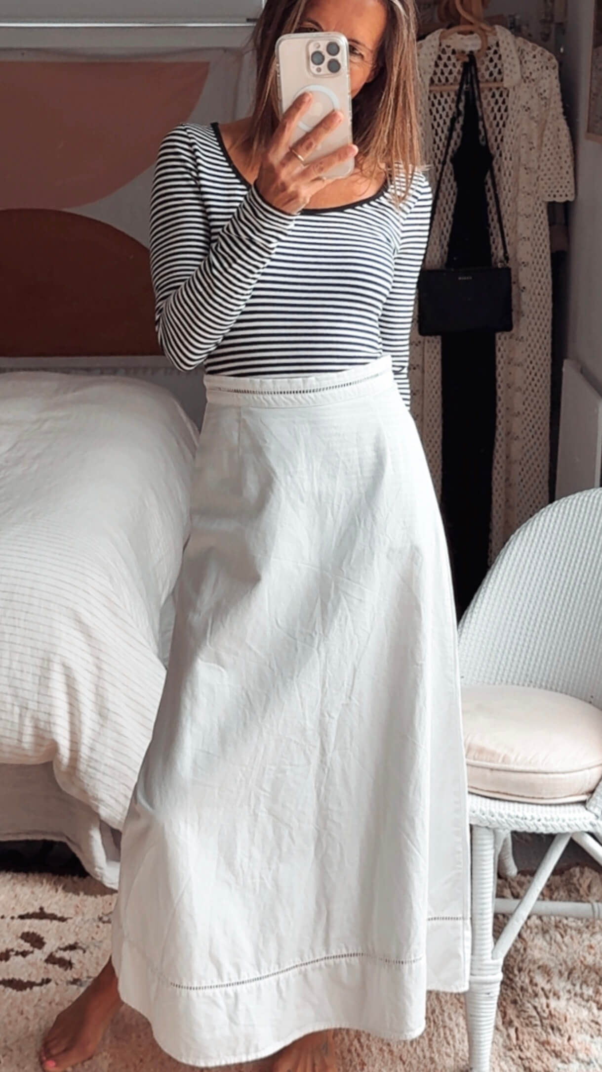 ASSEMBLY LABEL // Cotton/Linen Maxi Skirt // Size 6