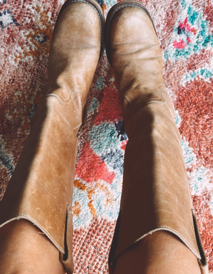 Tan Leather Boot by DESTROY // EUR 38