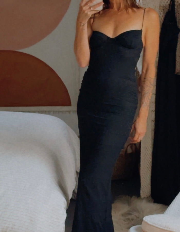 GLASSONS // Lace Dress // Black // XS