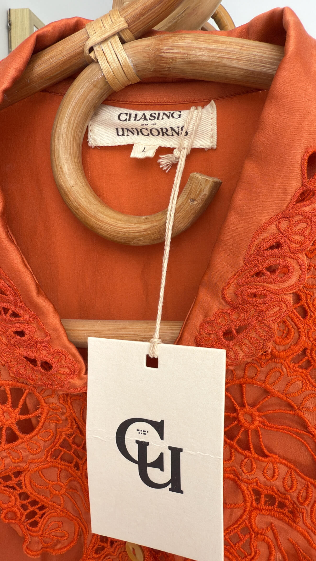 CHASING UNICORNS Coral Silk Dress // BNWT // Large