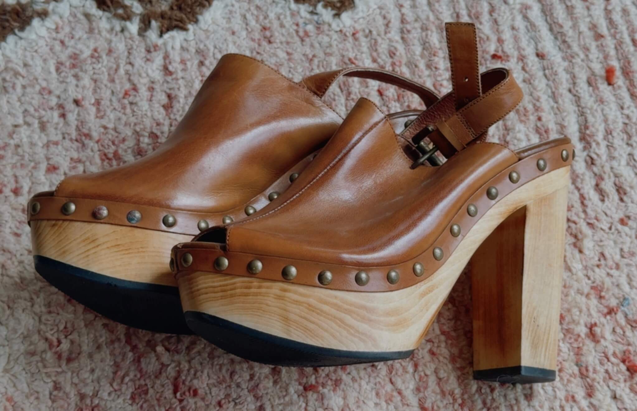 OXFORD // Tan Leather Heels // Size 38/8