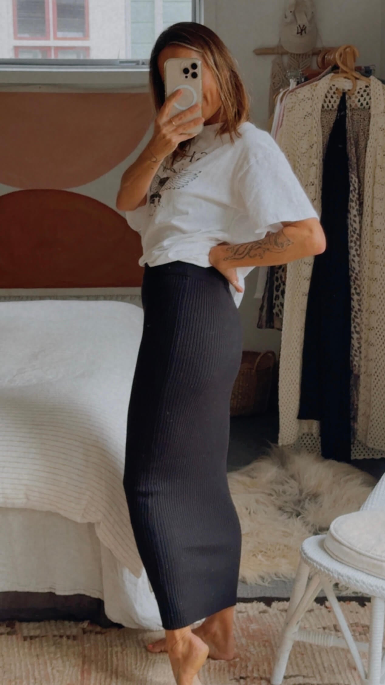 WINNIE & CO // Knitted Maxi Skirt // Black // XS/S