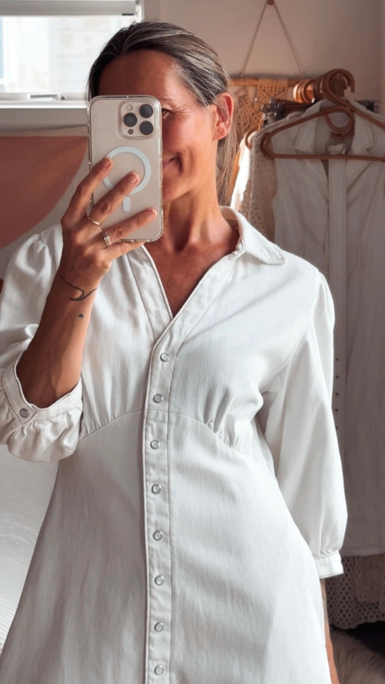 DENIM // Maxi Dress // Ecru // Small