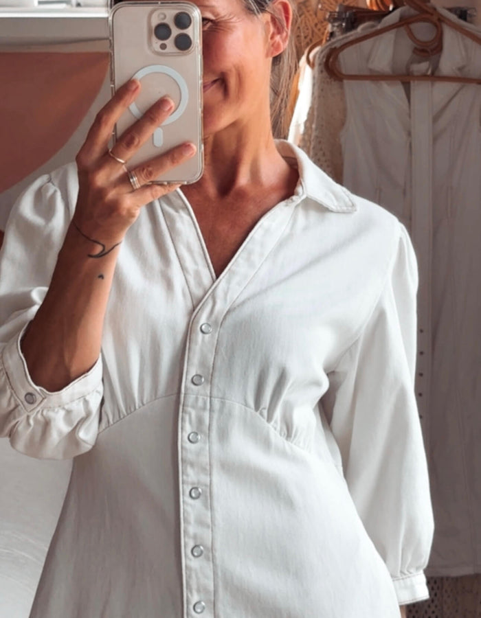 DENIM // Maxi Dress // Ecru // Small