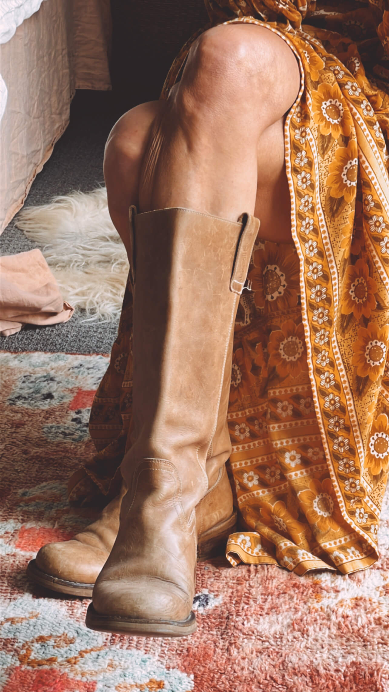 Tan Leather Boot by DESTROY // EUR 38