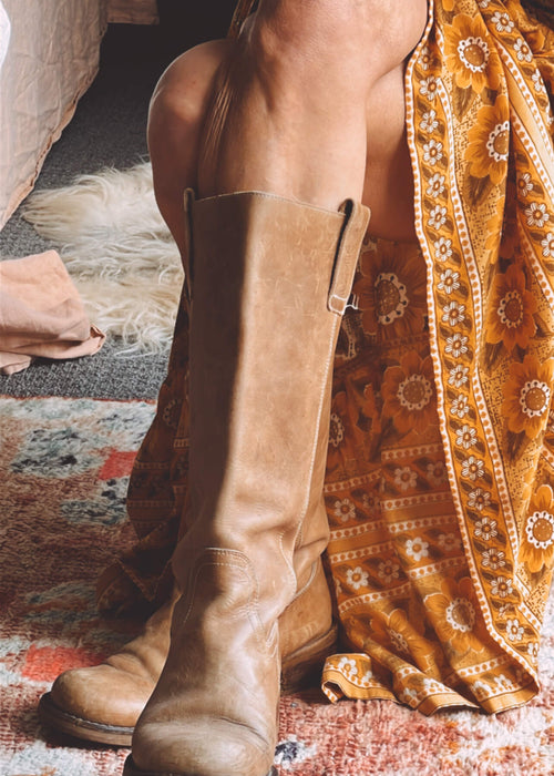 Tan Leather Boot by DESTROY // EUR 38