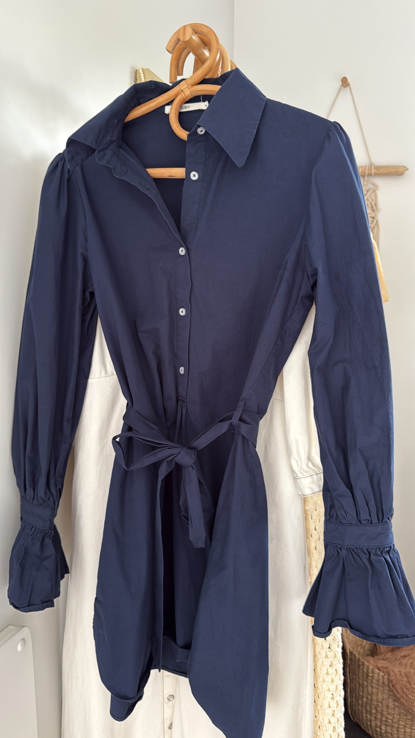 RUBY // Shirt Dress // Navy // Size 8