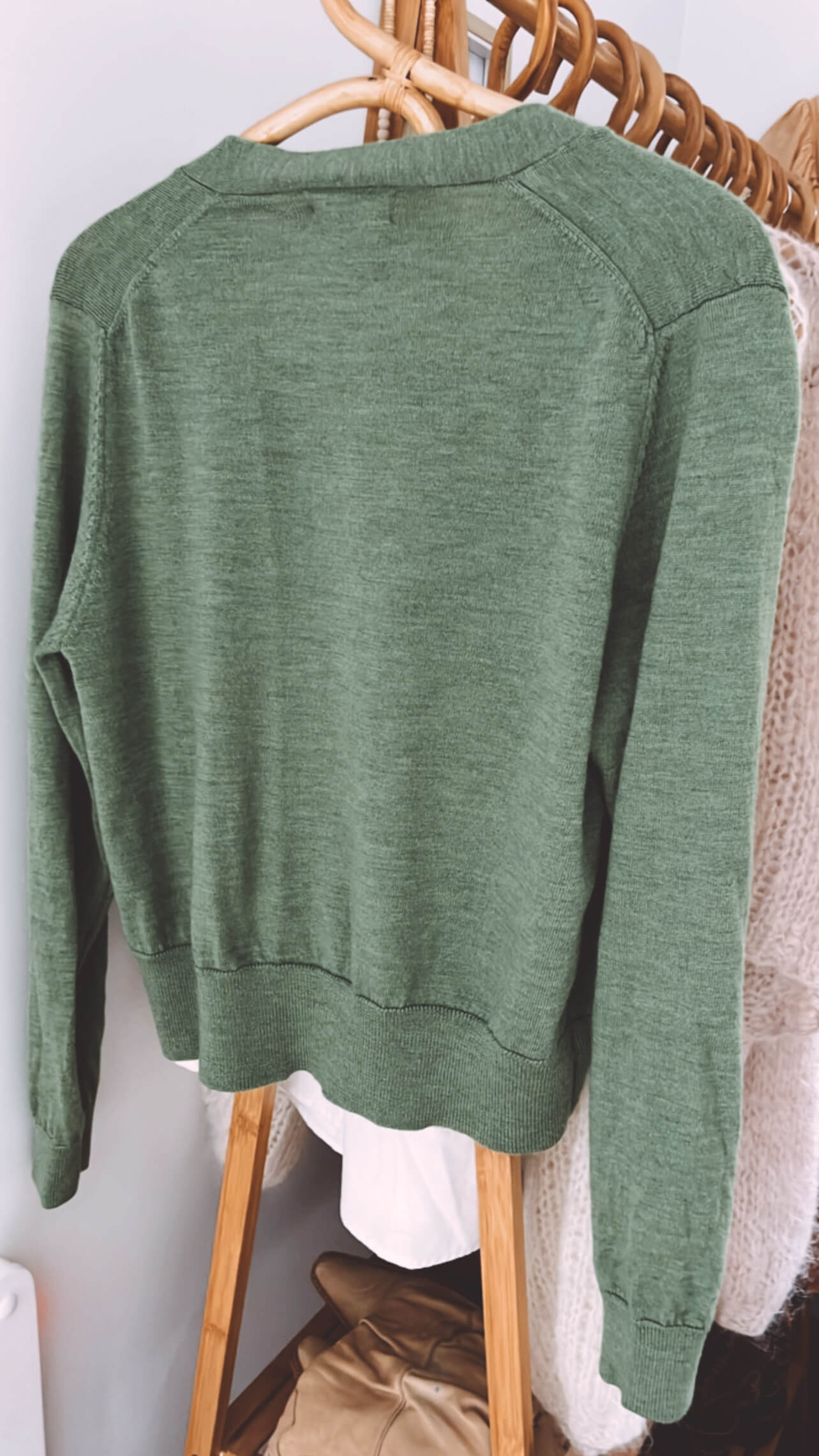 Cropped Merino Cardi // Summer Grass // Large