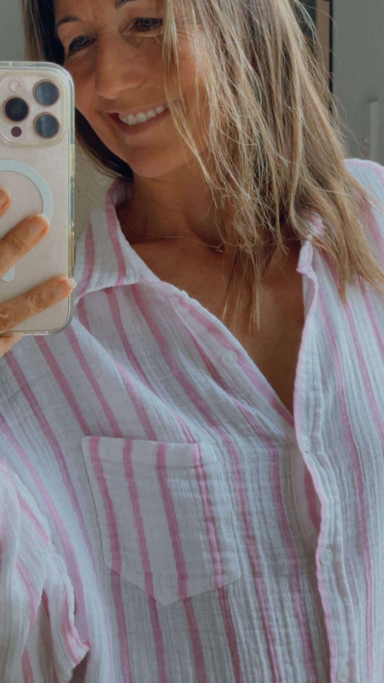 SEA LEVEL // Amalfi Beach Shirt // Pink // S/M
