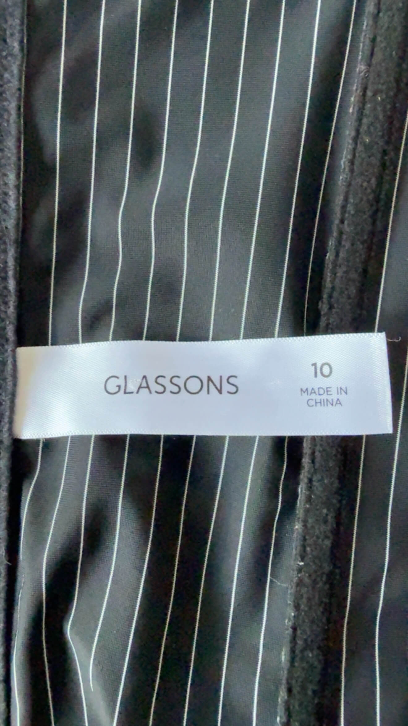 GLASSONS // Pinstriped Corset // Navy // Size 10