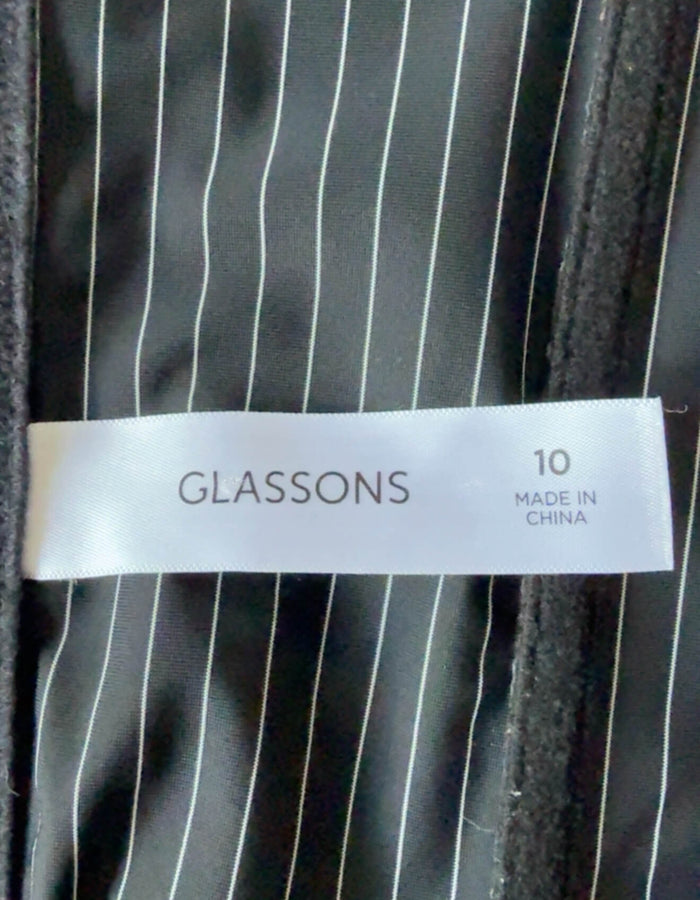 GLASSONS // Pinstriped Corset // Navy // Size 10