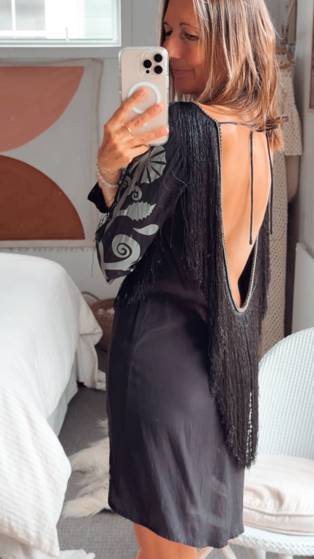 SPELL & THE GYPSY COLLECTIVE // Wild Horses Fringe Dress // Black // Size 8