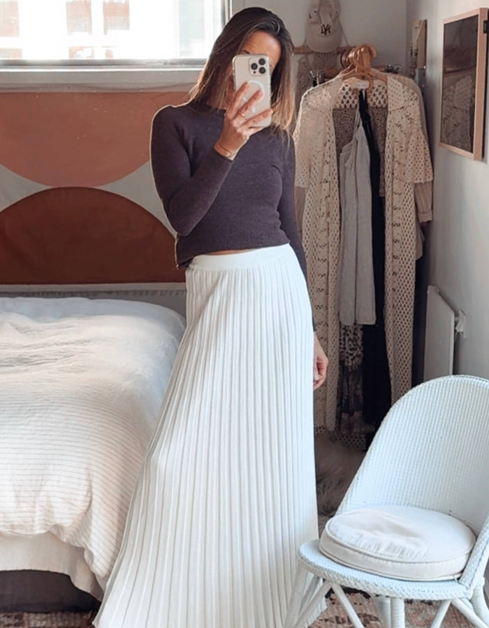 DISSH // Ollie Maxi Skirt // White // Medium